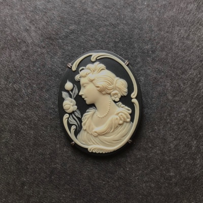 【GRAND　CAMEO】 花飾り ブローチ&ペンダントトップ (大)