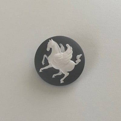ペガサスブローチ&ペンダントトップ　グレー