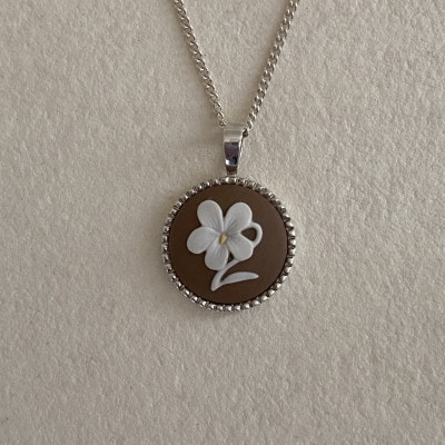 【RONDO】スミレシルバーペンダント　ブラウン