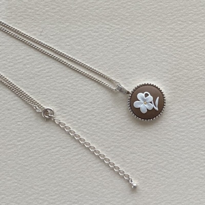 【RONDO】スミレシルバーペンダント　ブラウン
