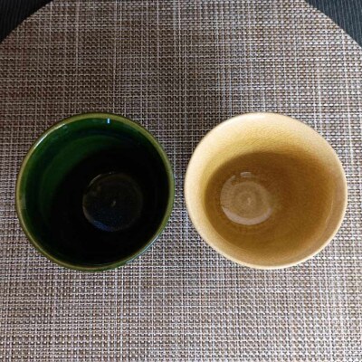 織部・黄瀬戸ペアそば猪口