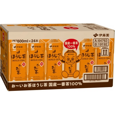 【毎月定期便】おーいお茶 ほうじ茶 600ml×24本全12回