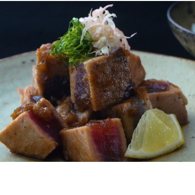 日光丸自慢の一本釣りカツオ使用!カツオシーステーキ 約1,200g(約400g×3)ステーキソース付