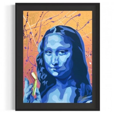 世界に一つだけ!アクリル絵画 オーダー作品 F6(410mm×318mm)似顔絵　ブラック額
