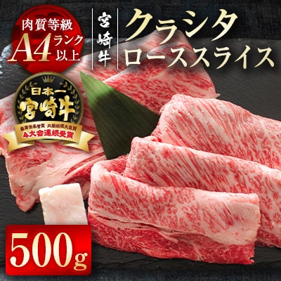 宮崎牛 クラシタローススライス500g A4等級以上　[2125]