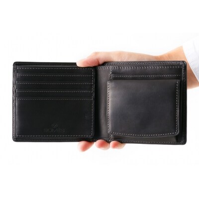 SOMES FE-32 2つ折財布 ブラック [ソメスサドル 北海道 砂川市 12260600] 