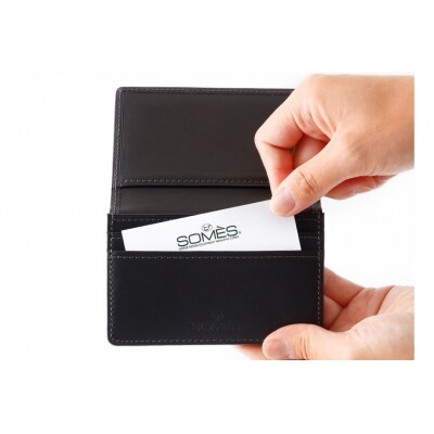 SOMES FE-34 名刺入れ ブラック [ソメスサドル 北海道 砂川市 12260602] 