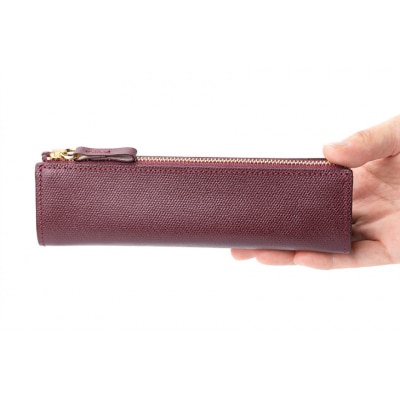 SOMES　FR-13　ファスナーペンケース(バーガンディ)[12260403] ◎