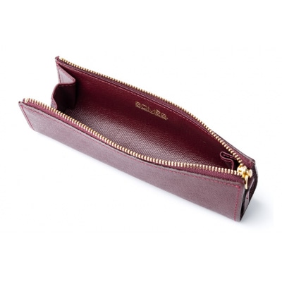 SOMES　FR-13　ファスナーペンケース(バーガンディ)[12260403] ◎