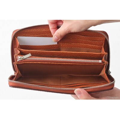 SOMES　GL-01　ラウンド長財布　(ブラウン)[12260309] 