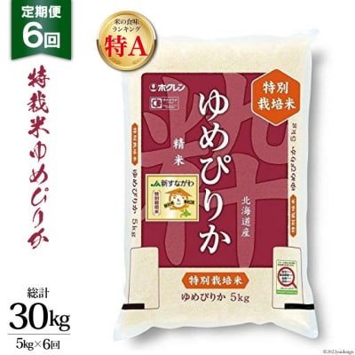 米 ゆめぴりか 定期便 JA産 特栽米 令和8年産 5kg×6回 計30kg [12260795]
