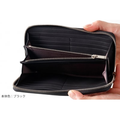 SOMES 財布 メンズ ディアマン DM-01 ラウンド束入れ ブラック12260607-bk ◎