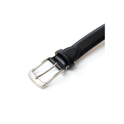 SOMES ベルト 本革 M-05 ラウンド型 (ブラック) [12260643-a]  