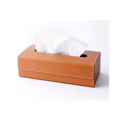 SOMES ティッシュケース 革 DU-16(ライトブラウン) [12260652]  ◎