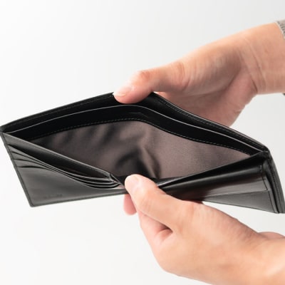 SOMES 財布 二つ折り 札入れ (ブラック) HV-22 [12260679-a]  ◎