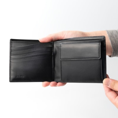 SOMES 財布 二つ折り 札入れ (ブラック) HV-22 [12260679-a]  ◎