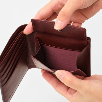 SOMES 財布 二つ折り 札入れ (ダークブラウン) HV-22 [12260679-b]  ◎