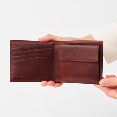 SOMES 財布 二つ折り 札入れ (ダークブラウン) HV-22 [12260679-b]  ◎