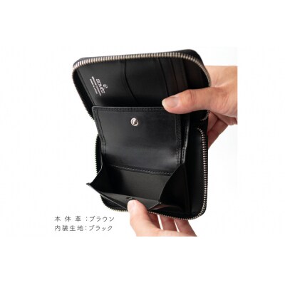 SOMES 財布 ラウンド 札入れ (ブラウン)DM-09 [12260761-a] 