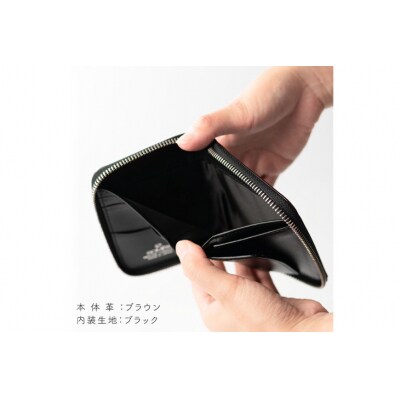 SOMES 財布 ラウンド 札入れ (ブラウン)DM-09 [12260761-a] 