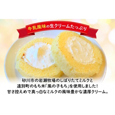 米粉 ロールケーキ 8個入り [シーピーエス 北海道 砂川市 12260806] 