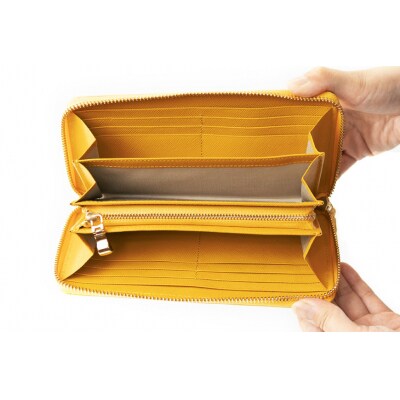 SOMES PT-71 ラウンド長財布 (イエロー) [ソメスサドル 12260858]  