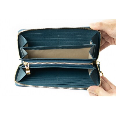 SOMES PT-71 ラウンド長財布 (ブルー) [ソメスサドル 12260857]  