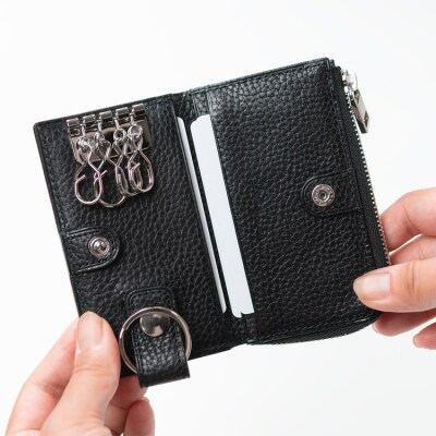 SOMES GL-03 キー&コインケース ブラック [ソメスサドル 12260874] 