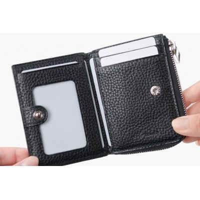 SOMES GL-04 パス&コインケース ブラック [ソメスサドル 12260873] 