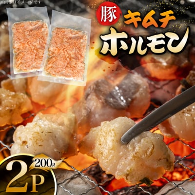 豚肉 キムチホルモン 200g 2パック [丸正斎藤商行 北海道 砂川市 12260950] 