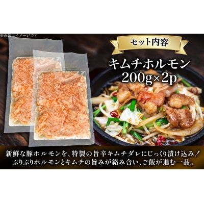豚肉 キムチホルモン 200g 2p [丸正斎藤商行 北海道 砂川市 12260950] 