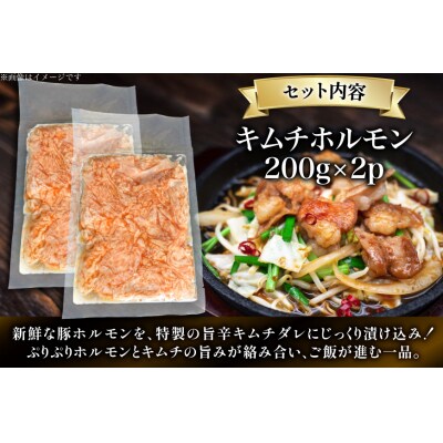 豚肉 キムチホルモン 200g 2パック [丸正斎藤商行 北海道 砂川市 12260950] 