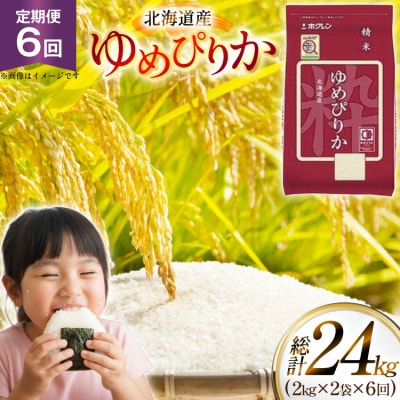米 令和7年 北海道産 ゆめぴりか 2kg 2袋 計 4kg 6回 定期便 [12260944]