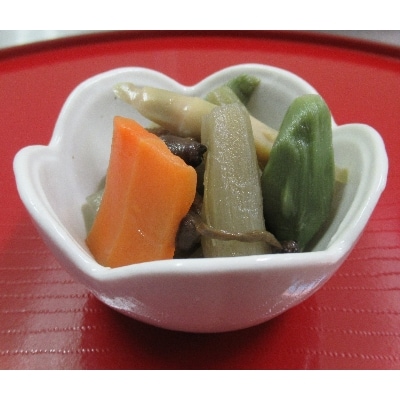 藤里グッドデリセット(ふきと山うどの含め煮2袋、わらびと舞茸の山椒煮3袋)