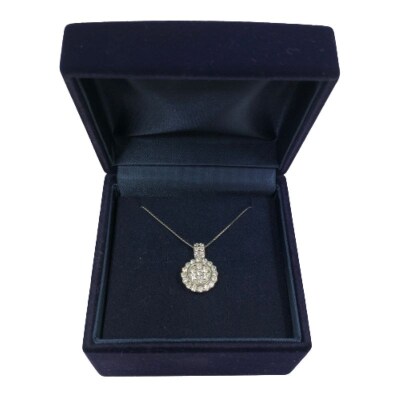 プラチナ製 ハート&キューピッドダイヤモンド 1.0ct ネックレス[1468108]