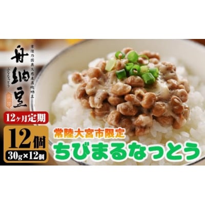 【毎月定期便】常陸大宮限定!舟納豆　ちびまる納豆 全12回