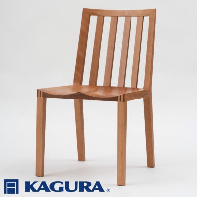 【家具蔵】チェア ストライプウッドシート チェリー材