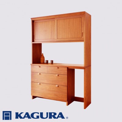 【家具蔵】キッチンボードモデルノ1380(D52・A) チェリー材