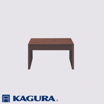 【家具蔵】デスクダン700(ロータイプ・D45)引出有 ウォールナット材