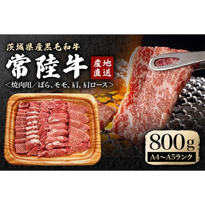 瑞穂農場で育てた常陸牛焼肉セット　約800g(常陸大宮市)