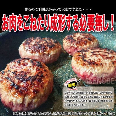 【ふるさと納税】お肉屋さんの牛肉100%ハンバーグパテ80g×20枚(1.6kg)