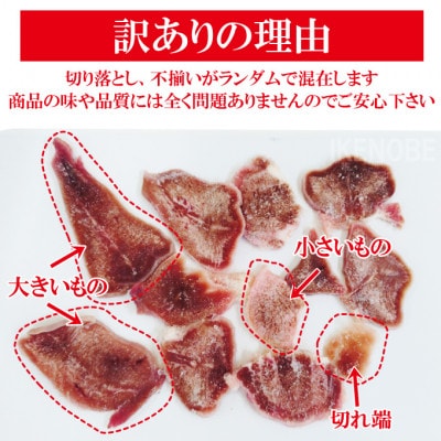 【ふるさと納税】訳あり豚タン切り落とし熟成たれ焼肉用冷凍1kg(約250g×4パック)