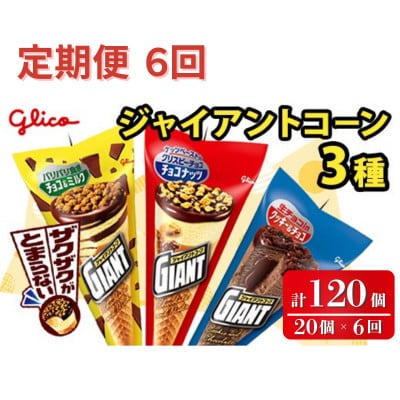 【毎月定期便】ジャイアントコーン 3種 計20個入り グリコ アイス 詰め合わせセット全6回