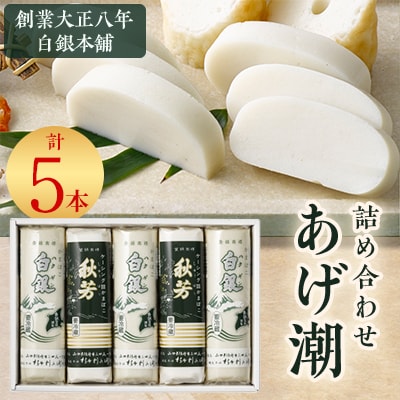 創業大正八年　白銀本舗　詰め合わせ「あげ潮5本セット」