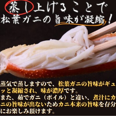 【蒸し】タグ付き松葉ガニ　大　2枚(800～940g前後/枚)