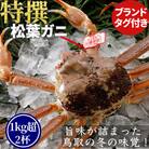 【活物】特撰 松葉がに(タグ付き)1kg超の大きいサイズ　特大2杯