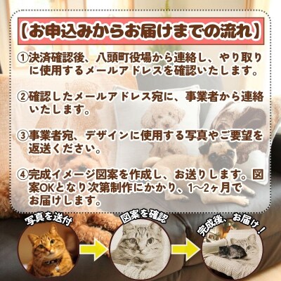 ペットオーダーメイドニット ノスタルジックニットラグ 160cm×100cm