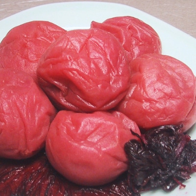 紀州の梅干　紫蘇漬け梅(紀州南高梅/500g)化粧箱入り　塩分15%