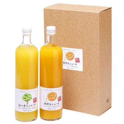 和歌山みかんジュース2種類セット(750ml×2本入り)果汁100% 無添加ストレート【有田川町】