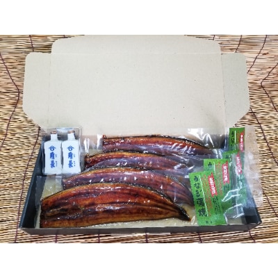 【湯浅町×有田川町】うなぎ蒲焼4本&角長特製蒲焼タレ2本セット(有田川町)